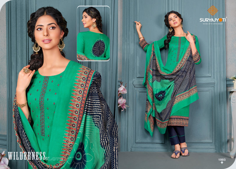 Suryajyoti Bandhej Vol 1 Satin Cotton Printed Party Wear Salwar Suits