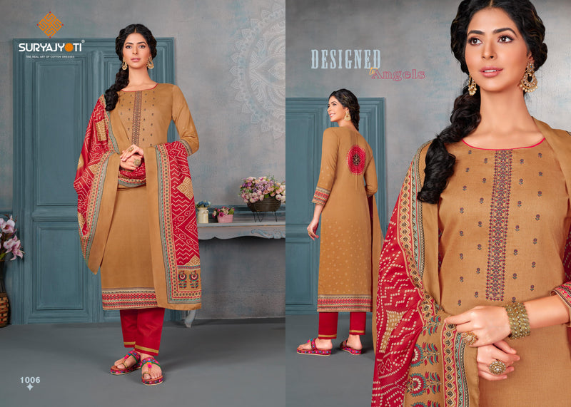 Suryajyoti Bandhej Vol 1 Satin Cotton Printed Party Wear Salwar Suits