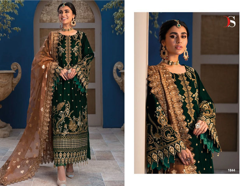 Deepsy Suit Baroque 2 Velvet With Heavy Embroidery Work Stylish Designer Fancy Wedding Wear Salwar Kameez