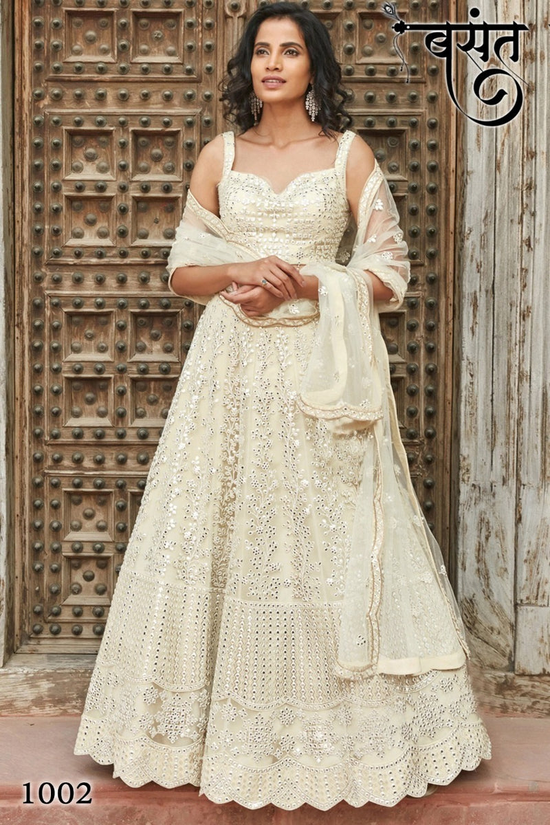 Basant Organza Silk Bridal Wear Salwar Suit