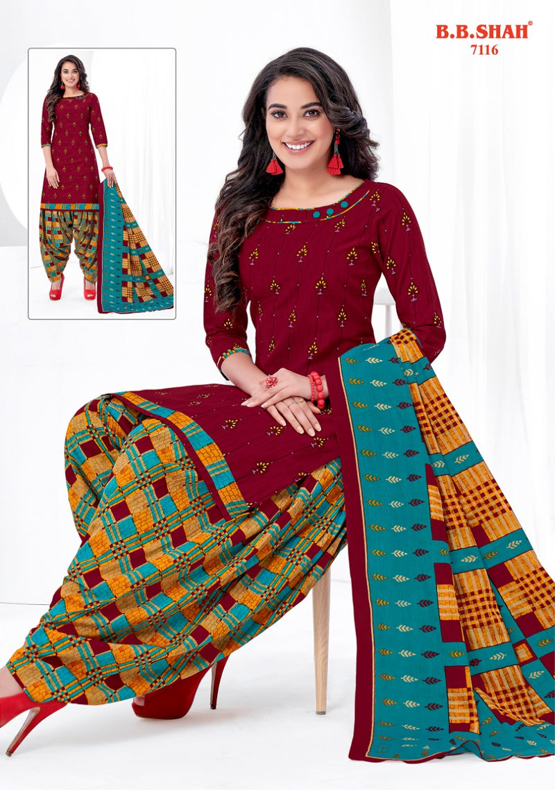 B B Shah Launch Nayraa Vol 1 Pure Cotton Printed Patiyala Style Designer Regular Wear Salwar Kameez