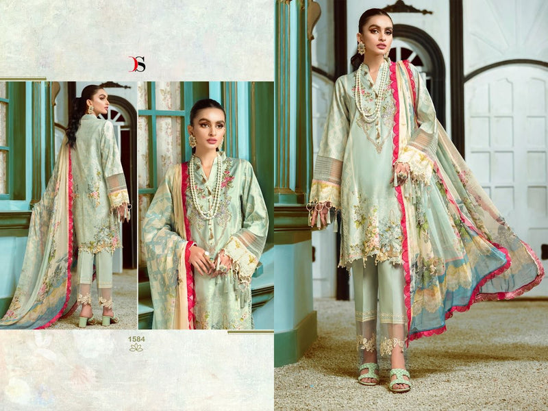 Deepsy Suits Bliss Lawn 22 2 Pure Cotton Pakistani Style Embroidered Party Wear Salwar Suits