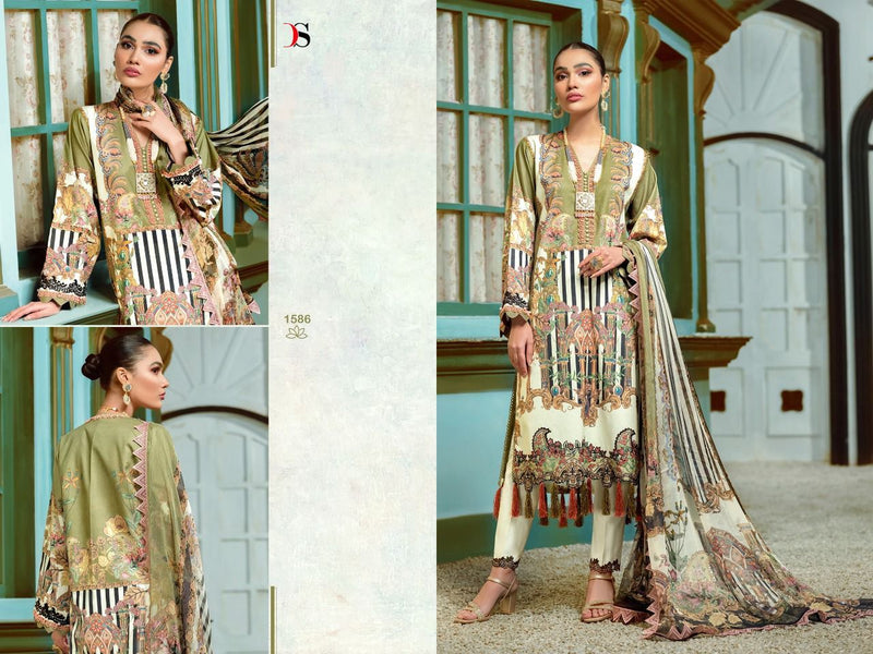 Deepsy Suits Bliss Lawn 22 2 Pure Cotton Pakistani Style Embroidered Party Wear Salwar Suits