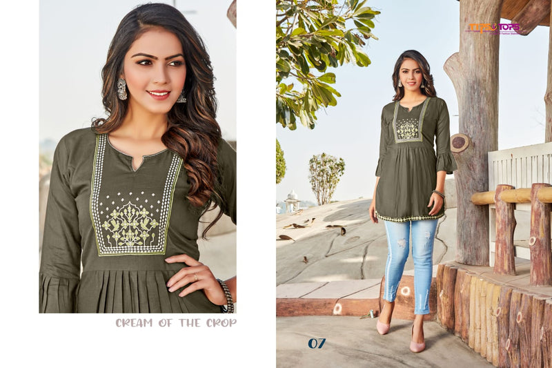 Tips & Tops Bubbly Vol 3 Rayon Fancy Top Style Western Wear Short Kurtis