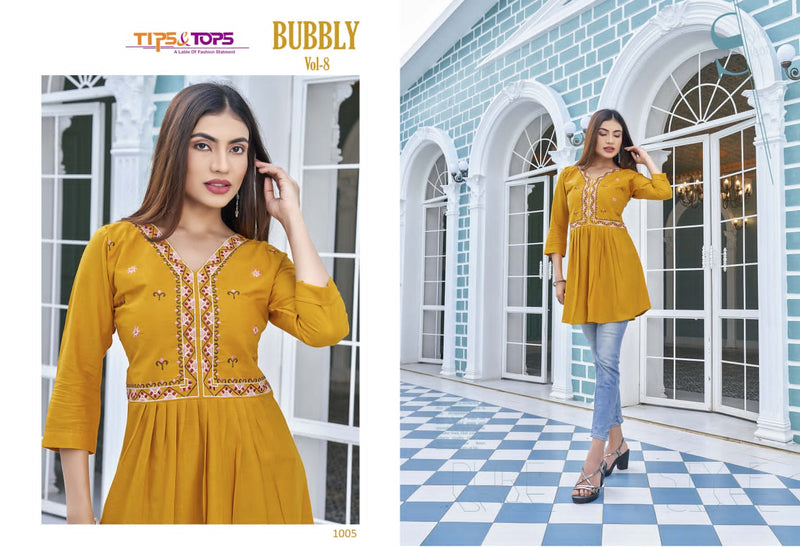 Tips & Tops Bubbly Vol 8 Rayon With Western Look Stylish Designer Party Wear Kurti