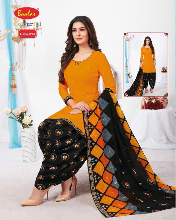 Baalar Colourful Remix Pure Cotton Casual Wear Salwar Kameez