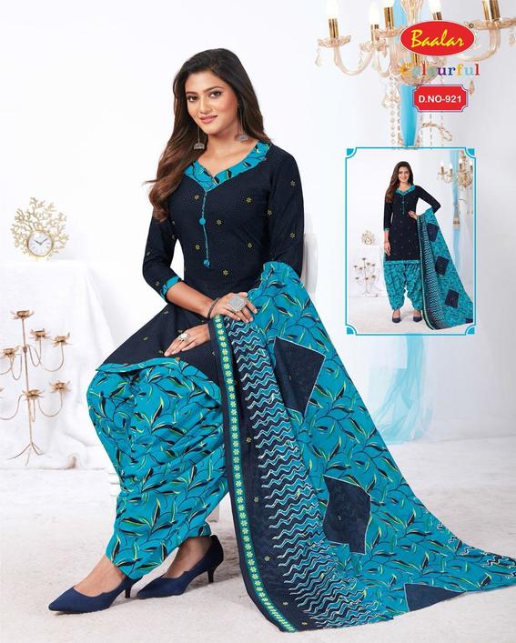 Baalar Colourful Remix Pure Cotton Casual Wear Salwar Kameez