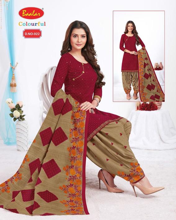 Baalar Colourful Remix Pure Cotton Casual Wear Salwar Kameez