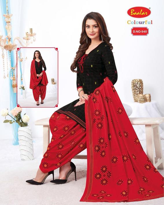 Baalar Colourful Remix Pure Cotton Casual Wear Salwar Kameez