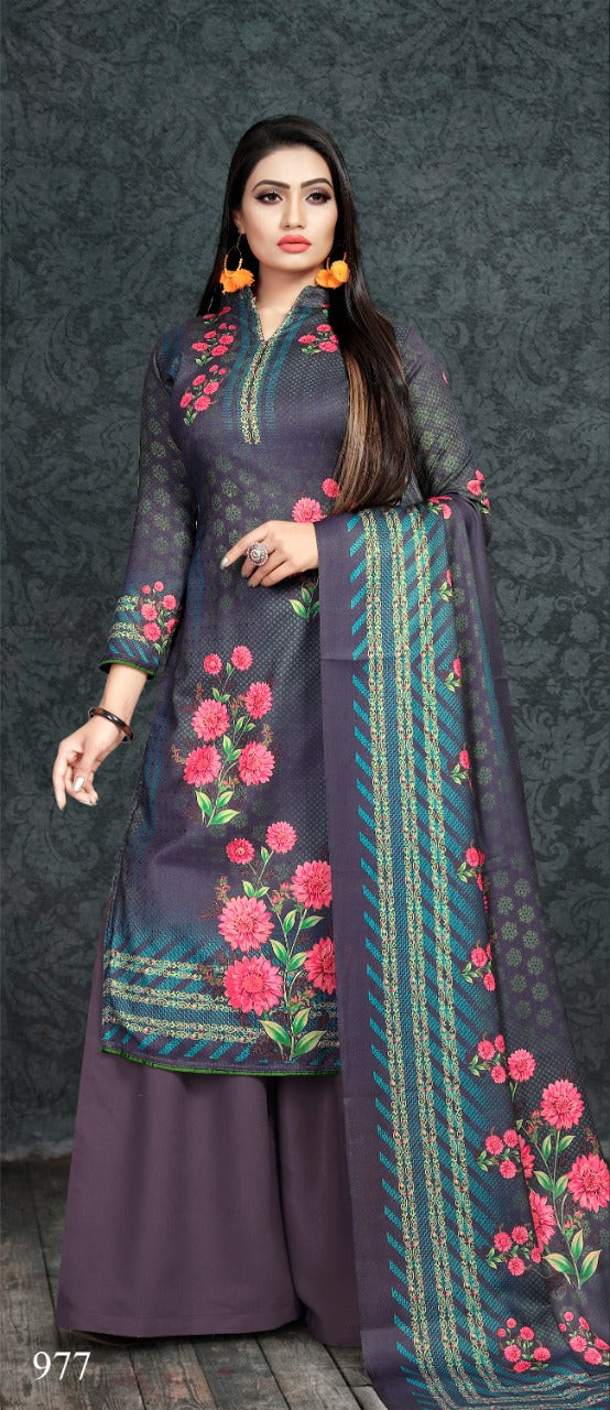 Bipson Jasmin Vol 1 Pashmina Print Salwar Suit