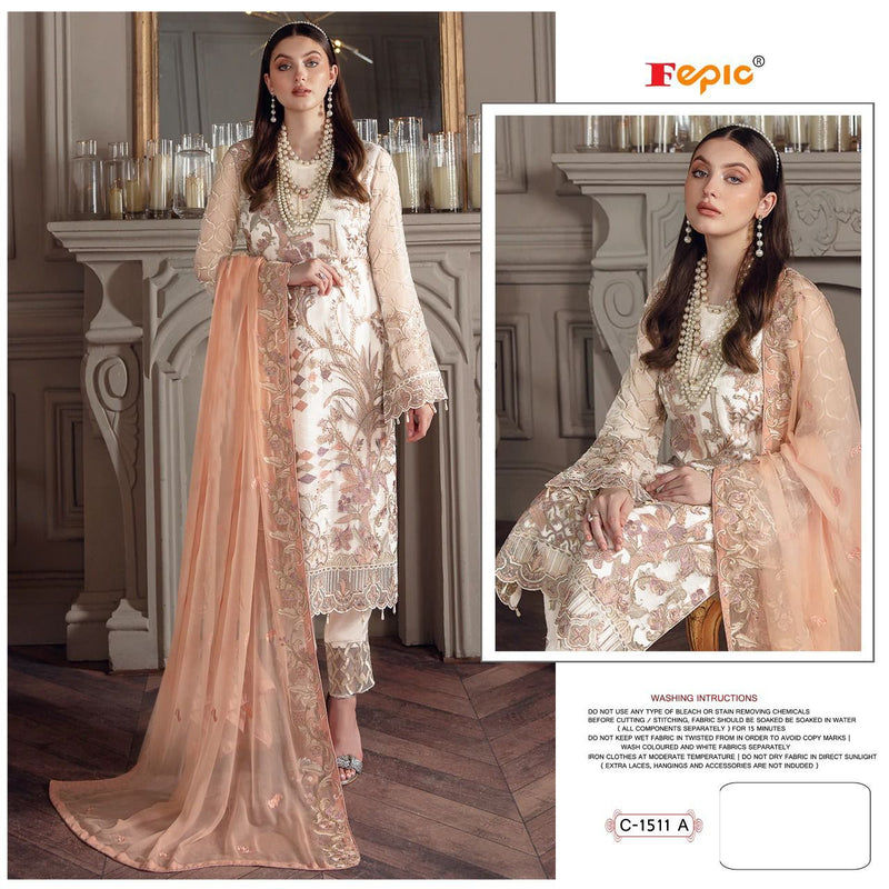 Fepic Rosemeen C 1511 A Georgette With Heavy Embroidery Work Stylish Designer Pakistani Salwar Kameez