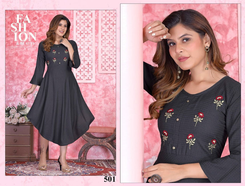 Beauty Queen Canty Vol 1 Rayon Fancy Party Wear Embroidered Kurtis