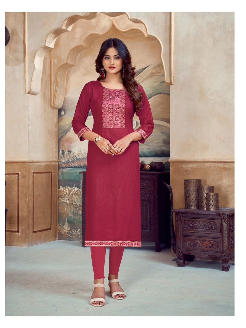 Viza Lifestyle Centra Rayon With Fancy Work Stylish Designer Festive Wear Kurti