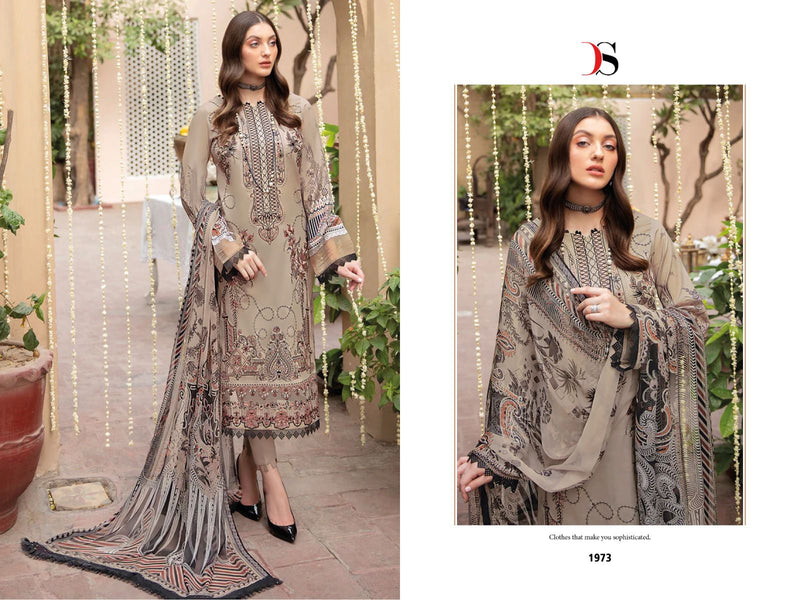 Deepsy Suit Cheveron Vol 3 Nx Pure Cotton Self Embroidered Pakistani Salwar Suit