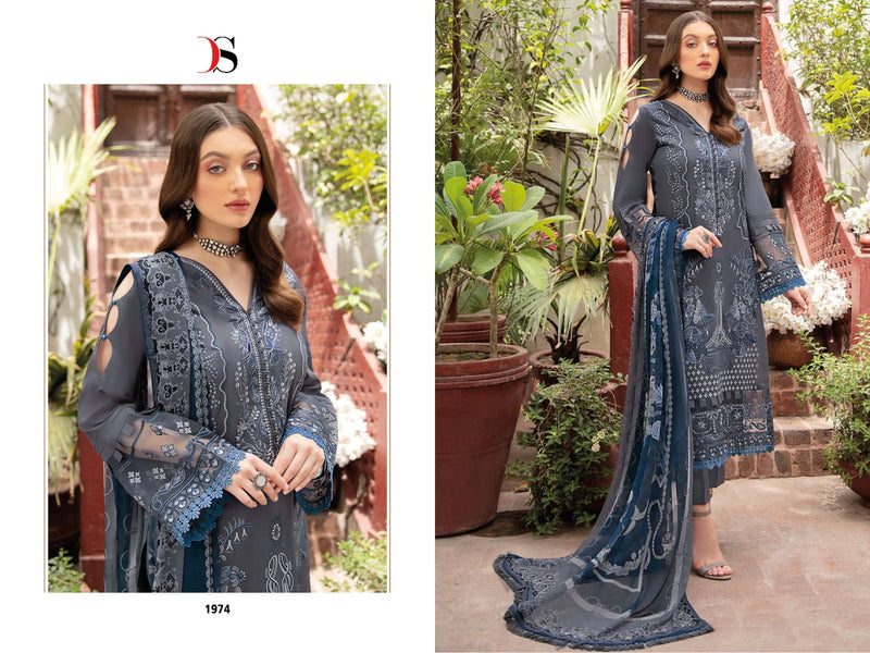 Deepsy Suit Cheveron Vol 3 Nx Pure Cotton Self Embroidered Pakistani Salwar Suit