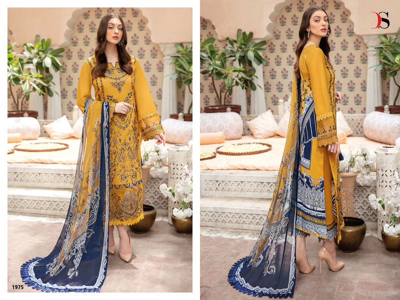 Deepsy Suit Cheveron Vol 3 Nx Pure Cotton Self Embroidered Pakistani Salwar Suit