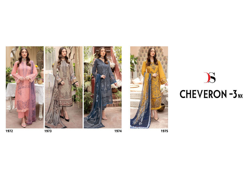 Deepsy Suit Cheveron Vol 3 Nx Pure Cotton Self Embroidered Pakistani Salwar Suit