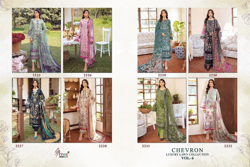 Shree Fabs Chevron Luxury Luxury Lawn Collection Vol 6 Lawn Cotton Pakistani Style Festive Wear Salwar Suits