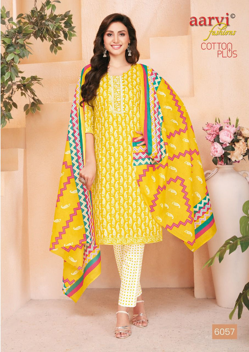 Aarvi Fashion Cotton Plus Cambric Cotton Printed Festive Wear Salwar Suits