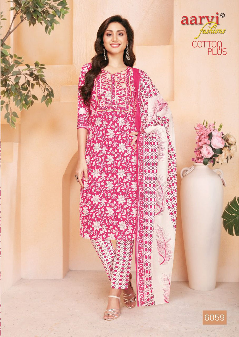 Aarvi Fashion Cotton Plus Cambric Cotton Printed Festive Wear Salwar Suits