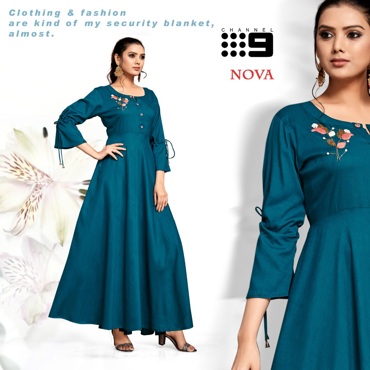 Channel 9 Nova Rayon With Khalti Hand Work