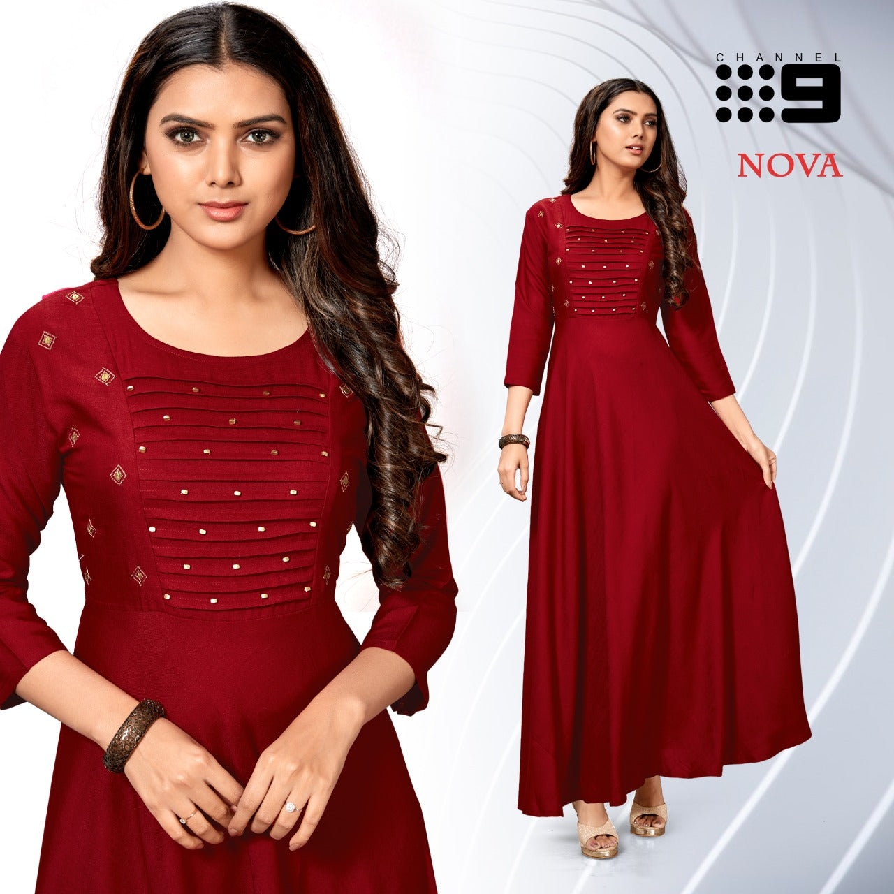 Channel 9 Nova Rayon With Khalti Hand Work