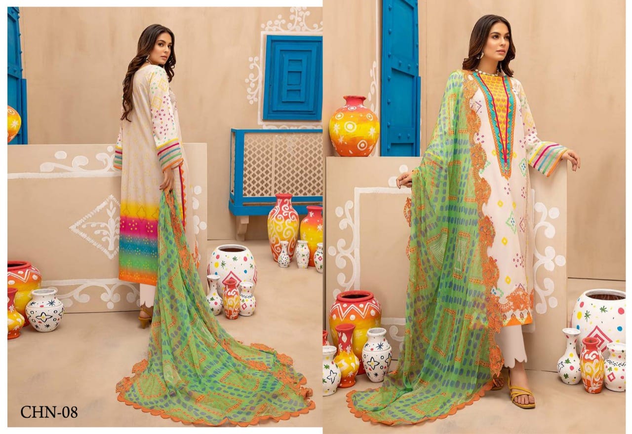 Chazima Signature Chunari Pure Cotton Daily Wear Salwar Suit