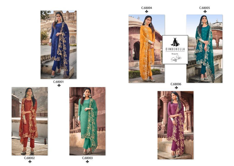 Cinderella Launch Reem Uppada Silk With Heavy Embroidery Work Exclusive Designer Fancy Salwar Kameez