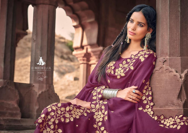 Cinderella Launch Reem Uppada Silk With Heavy Embroidery Work Exclusive Designer Fancy Salwar Kameez