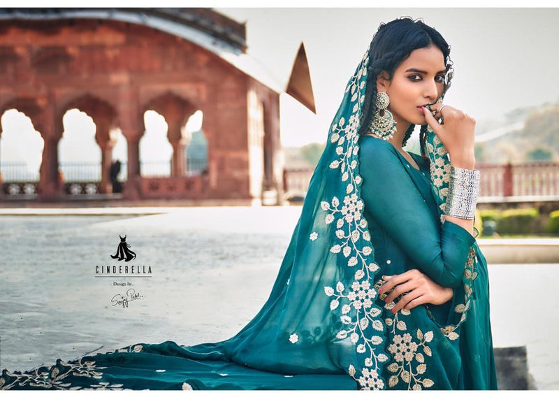 Cinderella Launch Reem Uppada Silk With Heavy Embroidery Work Exclusive Designer Fancy Salwar Kameez