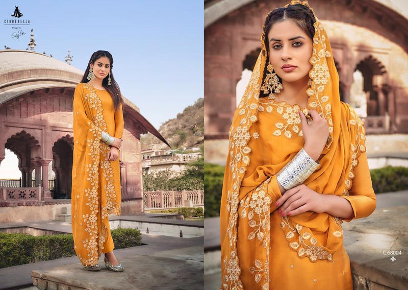 Cinderella Launch Reem Uppada Silk With Heavy Embroidery Work Exclusive Designer Fancy Salwar Kameez