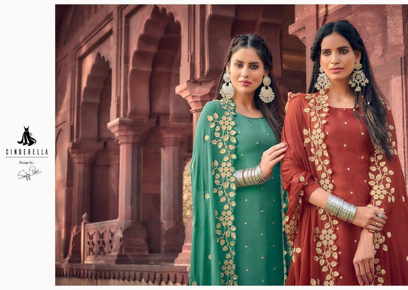 Cinderella Launch Reem Uppada Silk With Heavy Embroidery Work Exclusive Designer Fancy Salwar Kameez