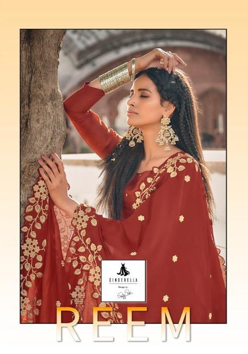 Cinderella Launch Reem Uppada Silk With Heavy Embroidery Work Exclusive Designer Fancy Salwar Kameez