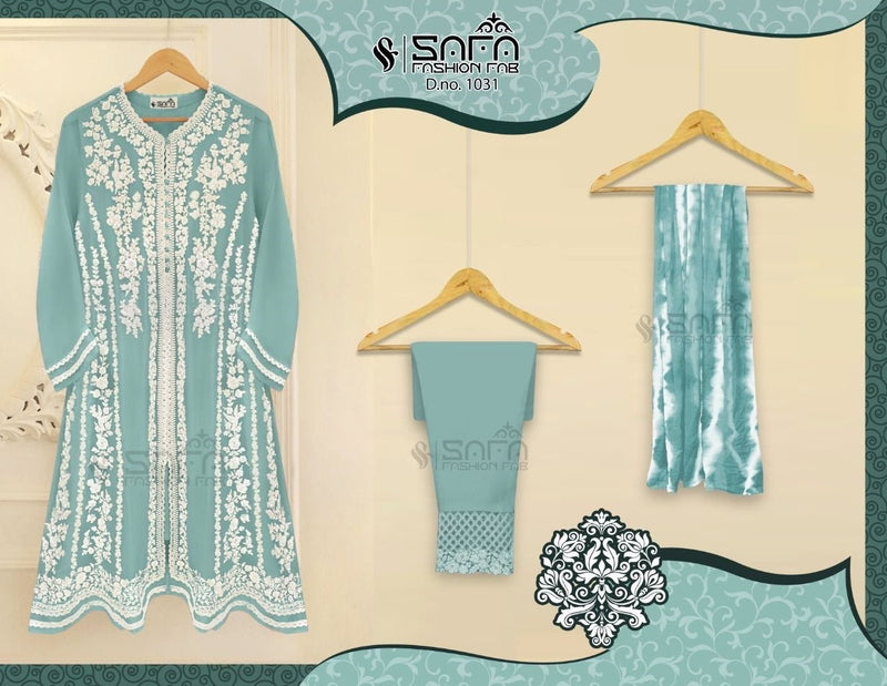 Safa Fashion Dno 1031 Georgette With Heavy Embroidery Work Stylish Designer Casual Wear Pret Kurti