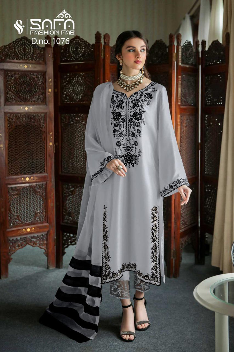 Safa Fashion Dno 1076 Georgette With Beautiful Embroidery Work Stylish Designer Fancy Pret Kurti