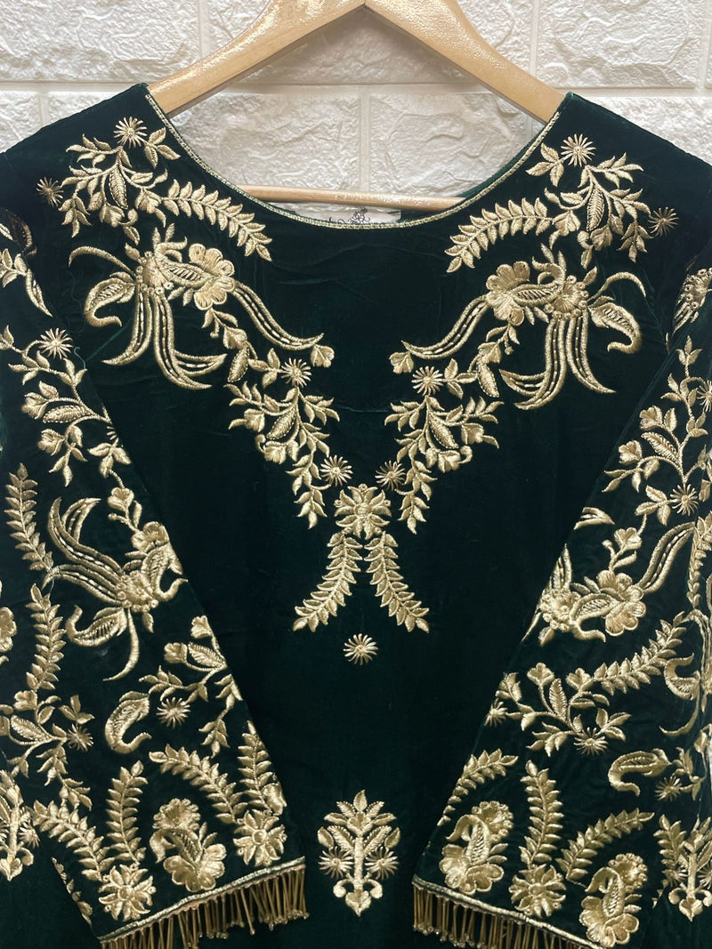Laxuria Trendz Dno 1238 Velvet With Beautiful Embroidery Work Stylish