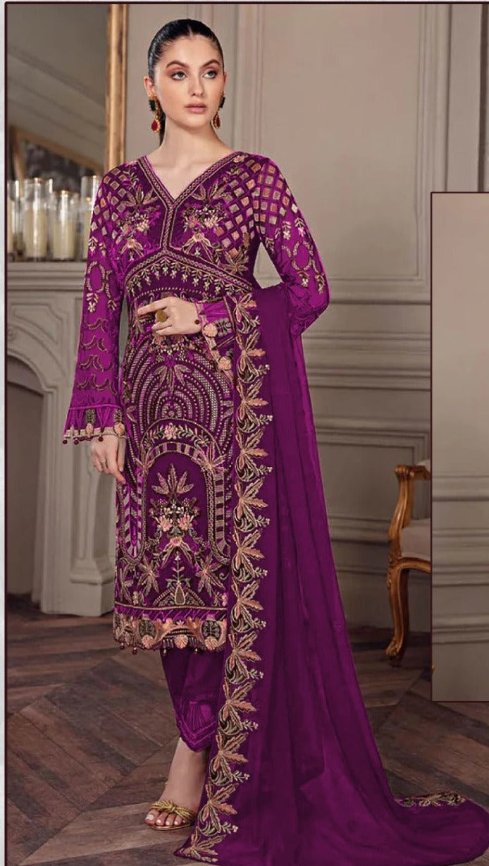 Motifz Dno 188 B Georgette With Beautiful Heavy Embroidery Work Stylish Designer Pakistani Salwar Kameez