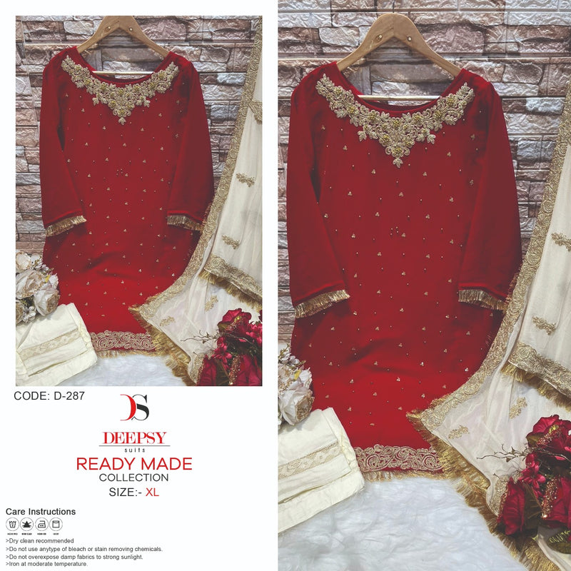 Deepsy Suits Dno D 287 Georgette With Heavy Embroidery Work Stylish Designer Party Wear Pret Kurti