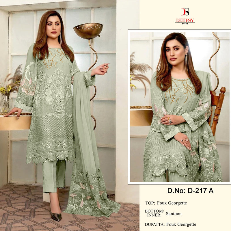 Deepsy Suit Dno 217 Georgette With Heavy Embroidery work Stylish Designer Pakistani Salwar Kameez