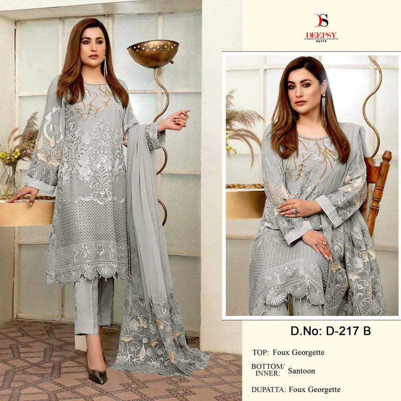 Deepsy Suit Dno 217 Georgette With Heavy Embroidery work Stylish Designer Pakistani Salwar Kameez