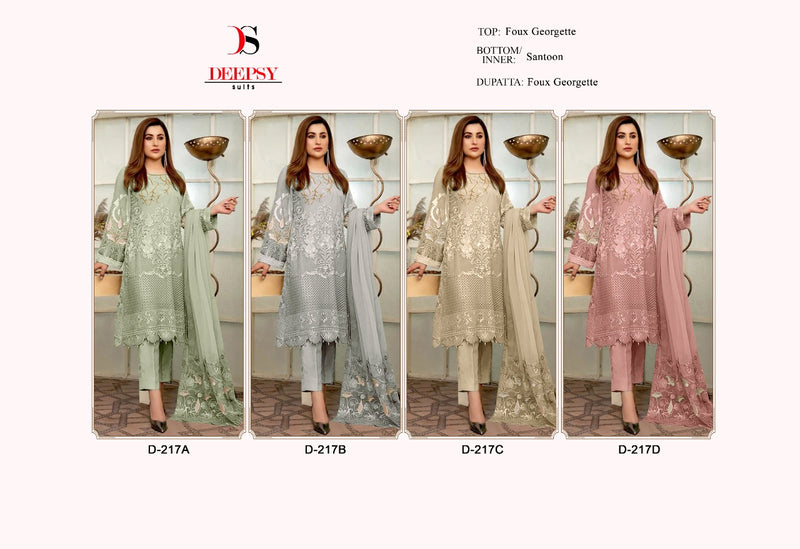 Deepsy Suit Dno 217 Georgette With Heavy Embroidery work Stylish Designer Pakistani Salwar Kameez