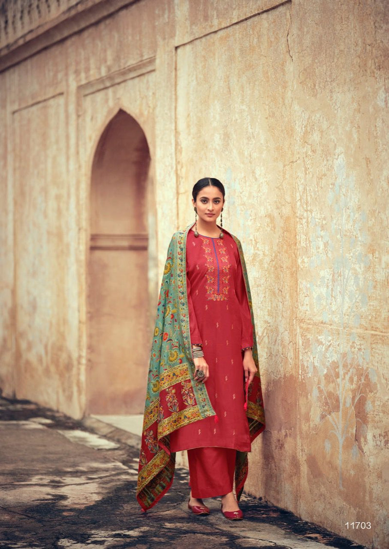 Deepsy Basera Silk With Embroidery Work Designer Salwar Kameez