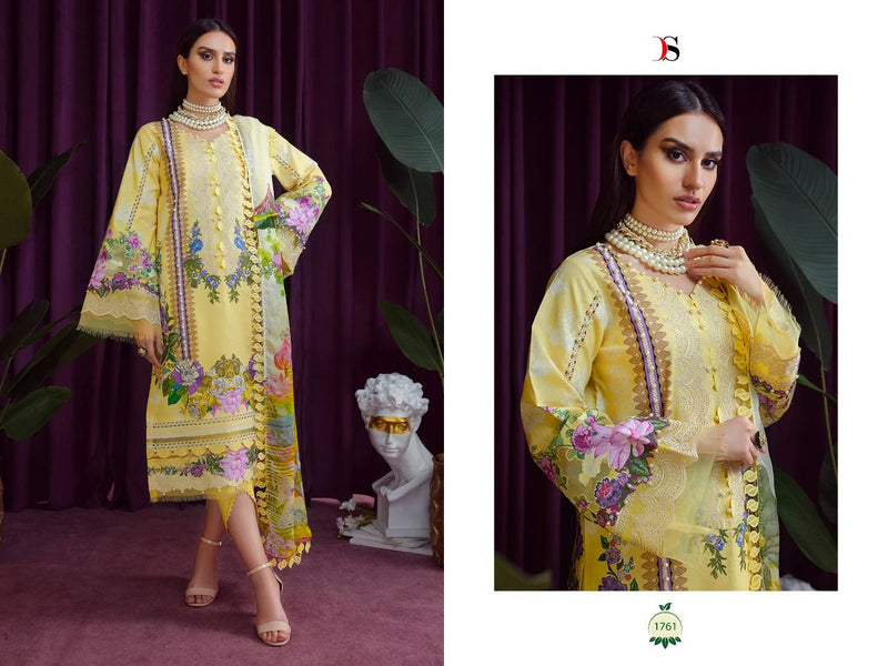 Deepsy Suit Bliss Lawn 22 Vol 3 Pashmina With Heavy Embroidery Work Stylish Designer Pakistani Salwar Kameez