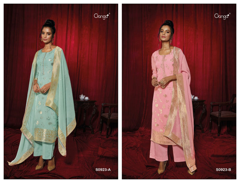 Ganga Demi Organza Embroidered Party Wear Salwar Kameez