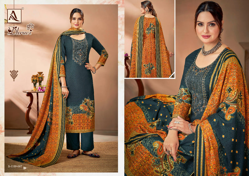 Alok Suit Dhruvi Pashmina Fancy With Heavy Embroidery Work Stylish Designer Casual Wear Salwar Kameez