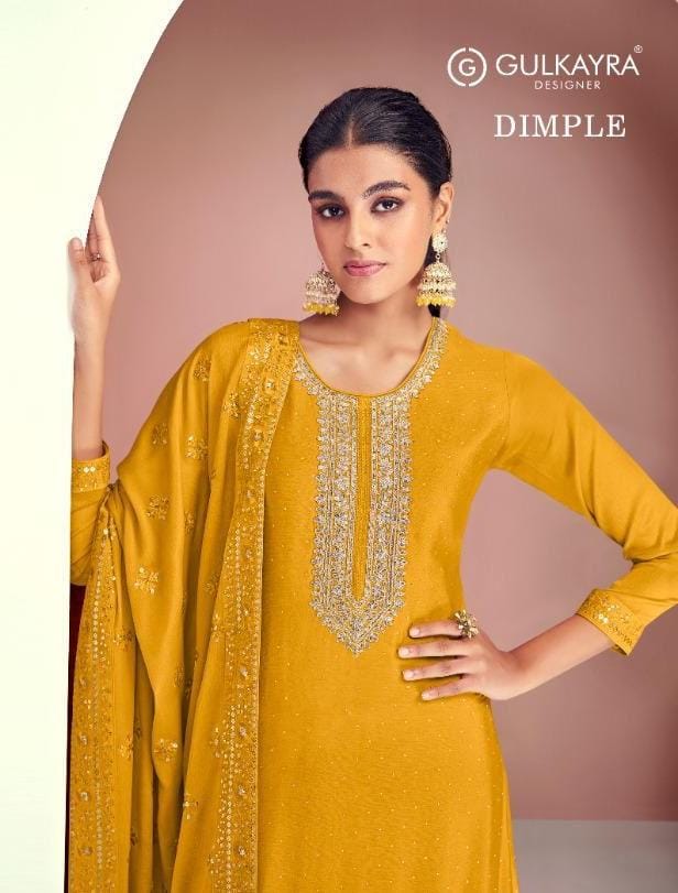 Gulkariya Dimple Georgette Beautiful Embroidery Work Stylish Designer Festive Wear Salwar Kameez