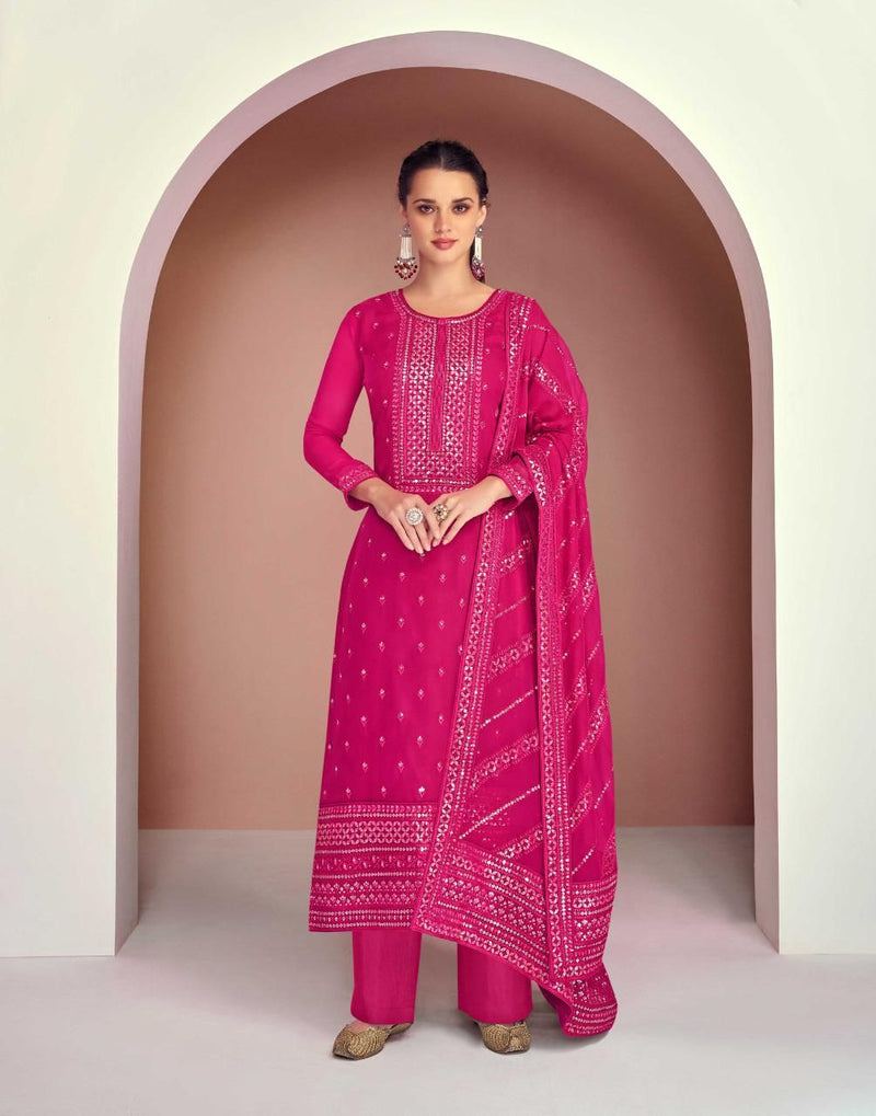 Gulkariya Dimple Georgette Beautiful Embroidery Work Stylish Designer Festive Wear Salwar Kameez