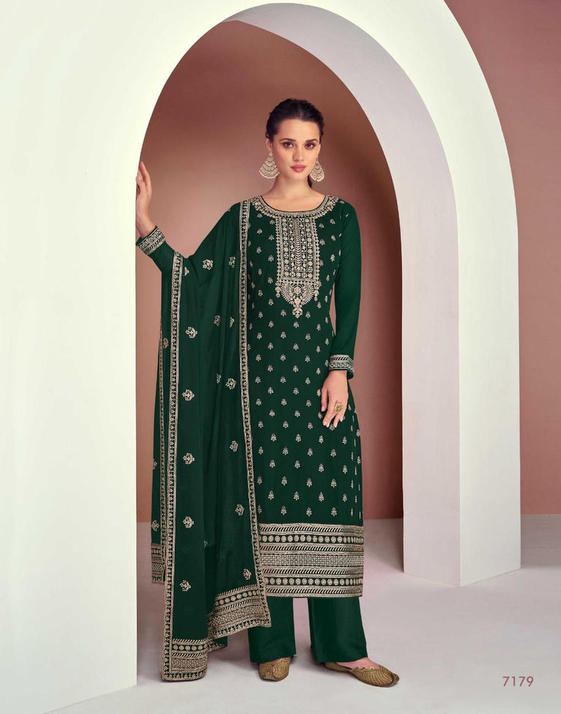 Gulkariya Dimple Georgette Beautiful Embroidery Work Stylish Designer Festive Wear Salwar Kameez