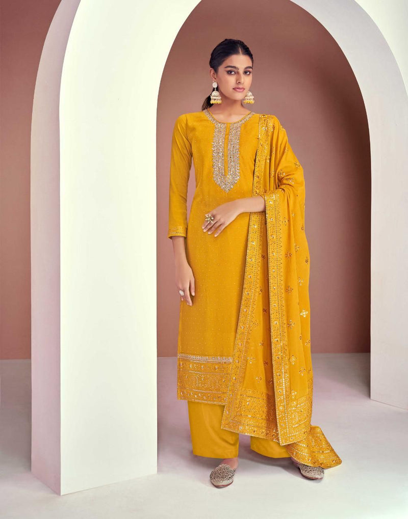 Gulkariya Dimple Georgette Beautiful Embroidery Work Stylish Designer Festive Wear Salwar Kameez