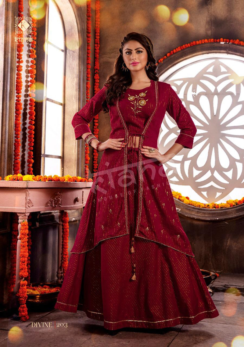 Kiana House Of Fashion Divine Vol 2 Mal Lurex Festive Designer Indo Western